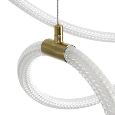 Κρεμαστό φωτιστικό οροφής LED kelvo® GLOW 65W 6500lm 360° AC 220-240V IP20 ρυθμιζόμενο λευκό CCT με χειριστήριο από 2700K έως 6000K ντιμμαριζόμενο σατινέ χρυσό βούρτσας 150x70x90cm