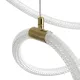 Κρεμαστό φωτιστικό οροφής LED kelvo® GLOW 65W 6500lm 360° AC 220-240V IP20 ρυθμιζόμενο λευκό CCT με χειριστήριο από 2700K έως 6000K ντιμμαριζόμενο σατινέ χρυσό βούρτσας 150x70x90cm