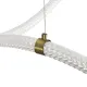 Κρεμαστό φωτιστικό οροφής LED kelvo® GLOW 65W 6500lm 360° AC 220-240V IP20 ρυθμιζόμενο λευκό CCT με χειριστήριο από 2700K έως 6000K ντιμμαριζόμενο σατινέ χρυσό βούρτσας 150x70x90cm