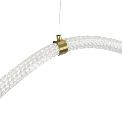 Κρεμαστό φωτιστικό οροφής LED kelvo® GLOW 105W 10500lm 360° AC 220-240V IP20 ρυθμιζόμενο λευκό CCT με χειριστήριο από 2700K έως 6000K ντιμμαριζόμενο χρυσό πλατίνα 180x180x110cm KLV-101-0158