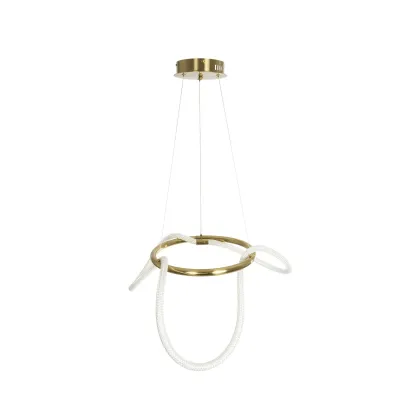Κρεμαστό φωτιστικό οροφής LED kelvo® GLOW 36W 3600lm 360° AC 220-240V IP20 ρυθμιζόμενο λευκό CCT με χειριστήριο από 2700K έως 6000K ντιμμαριζόμενο χρυσό πλατίνα 70x70x40cm