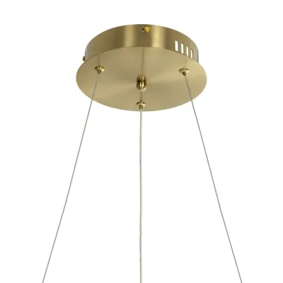 Κρεμαστό φωτιστικό οροφής LED kelvo® GLOW 36W 3600lm 360° AC 220-240V IP20 ρυθμιζόμενο λευκό CCT με χειριστήριο από 2700K έως 6000K ντιμμαριζόμενο χρυσό πλατίνα 70x70x40cm