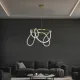 Κρεμαστό φωτιστικό οροφής LED kelvo® GLOW 58W 5800lm 360° AC 220-240V IP20 ρυθμιζόμενο λευκό CCT με χειριστήριο από 2700K έως 6000K ντιμαριζόμενο χρυσό πλατίνα 80x80x40cm KLV-101-0163