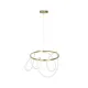 Κρεμαστό φωτιστικό οροφής LED kelvo® GLOW 58W 5800lm 360° AC 220-240V IP20 ρυθμιζόμενο λευκό CCT με χειριστήριο από 2700K έως 6000K ντιμαριζόμενο χρυσό πλατίνα 80x80x40cm KLV-101-0163