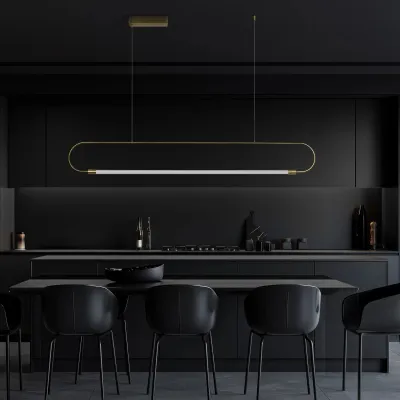 Κρεμαστό φωτιστικό οροφής LED kelvo® GLOW 15W 1500lm 360° AC 220-240V IP20 ρυθμιζόμενο λευκό CCT με χειριστήριο από 2700K έως 6000K ντιμαριζόμενο χρυσό πλατίνα 120x3x17cm Κρεμαστό φωτιστικό οροφής LED kelvo® GLOW 15W 1500lm 360° AC 220-240V IP20 ρυθμιζόμενο λευκό CCT με χειριστήριο από 2700K έως 6000K ντιμαριζόμενο χρυσό πλατίνα 120x3x17cm