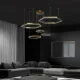 Κρεμαστό φωτιστικό οροφής LED kelvo® LEXAGON 120W 12000lm 200° AC 220-240V IP20 ρυθμιζόμενο λευκό CCT με χειριστήριο από 2700K έως 6000K ντιμμαριζόμενο χρυσό πλατίνα 110x90x110cm
