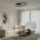 Φωτιστικό οροφής kelvo® VENOM LED 100W 10000lm 360° AC 220-240V IP20 ρυθμιζόμενο λευκό CCT με χειριστήριο 2700K/6000K dimmable μαύρο ματ 70x40x16cm Φωτιστικό οροφής kelvo® VENOM LED 100W 10000lm 360° AC 220-240V IP20 ρυθμιζόμενο λευκό CCT με χειριστήριο 2700K/6000K dimmable μαύρο ματ 70x40x16cm