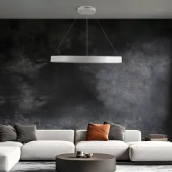Κρεμαστό φωτιστικό οροφής LED kelvo® VENOM 67W 6700lm 120° AC 220-240V IP20 ρυθμιζόμενο λευκό CCT με χειριστήριο από 2700K έως 6000K ντιμαριζόμενο λευκό ματ 80x80x6.5cm