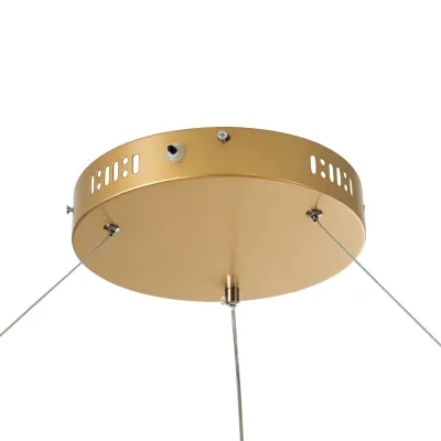 Κρεμαστό φωτιστικό οροφής LED kelvo® VENOM 75W 7500lm 120° AC 220-240V IP20 ρυθμιζόμενο λευκό CCT με χειριστήριο από 2700K έως 6000K ντιμμάριζόμενο χρυσό πλατίνα 100x100x6.5cm