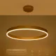 Κρεμαστό φωτιστικό οροφής LED kelvo® VENOM 67W 6700lm 120° AC 220-240V IP20 ρυθμιζόμενο λευκό CCT με χειριστήριο από 2700K έως 6000K ντιμμαριζόμενο χρυσό πλατίνα 80x80x6.5cm KLV-101-0192