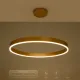 Κρεμαστό φωτιστικό οροφής LED kelvo® VENOM 67W 6700lm 120° AC 220-240V IP20 ρυθμιζόμενο λευκό CCT με χειριστήριο από 2700K έως 6000K ντιμμαριζόμενο χρυσό πλατίνα 80x80x6.5cm KLV-101-0192