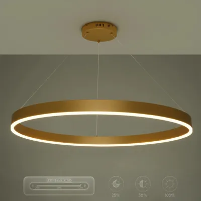 Κρεμαστό φωτιστικό οροφής LED kelvo® VENOM 75W 7500lm 120° AC 220-240V IP20 ρυθμιζόμενο λευκό CCT με χειριστήριο από 2700K έως 6000K ντιμμάριζόμενο χρυσό πλατίνα 100x100x6.5cm
