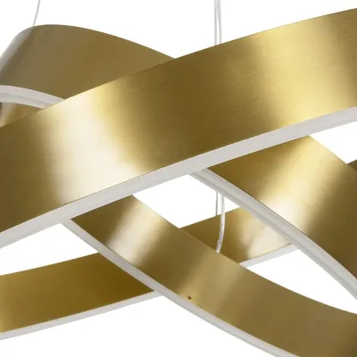 Κρεμαστό φωτιστικό οροφής LED kelvo® VENOM 75W 7500lm 120° AC 220-240V IP20 ρυθμιζόμενο λευκό CCT με χειριστήριο από 2700K έως 6000K ντιμμαριζόμενο LUMILEDs SMD χρυσό πλατίνα 60x60x40cm KLV-101-0198