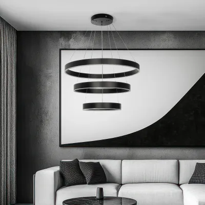 Κρεμαστό φωτιστικό οροφής LED kelvo® VENOM 120W 12000lm 120° AC 220-240V IP20 ρυθμιζόμενο λευκό CCT με χειριστήριο από 2700K έως 6000K ντιμμαριζόμενο μαύρο ματ 80x80x80cm Κρεμαστό φωτιστικό οροφής LED kelvo® VENOM 120W 12000lm 120° AC 220-240V IP20 ρυθμιζόμενο λευκό CCT με χειριστήριο από 2700K έως 6000K ντιμμαριζόμενο μαύρο ματ 80x80x80cm