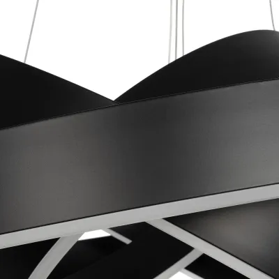 Κρεμαστό φωτιστικό οροφής LED kelvo® VENOM 120W 12000lm 120° AC 220-240V IP20 ρυθμιζόμενο λευκό CCT με χειριστήριο από 2700K έως 6000K ντιμμαριζόμενο μαύρο ματ 80x80x80cm Κρεμαστό φωτιστικό οροφής LED kelvo® VENOM 120W 12000lm 120° AC 220-240V IP20 ρυθμιζόμενο λευκό CCT με χειριστήριο από 2700K έως 6000K ντιμμαριζόμενο μαύρο ματ 80x80x80cm