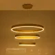 Κρεμαστό φωτιστικό οροφής LED kelvo® VENOM 120W 12000lm 120° AC 220-240V IP20 ρυθμιζόμενο λευκό CCT με χειριστήριο από 2700K έως 6000K ντιμμαριζόμενο χρυσό πλατίνα 80x80x80cm KLV-101-0201