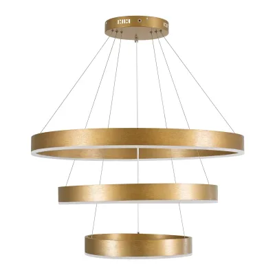 Κρεμαστό φωτιστικό οροφής LED kelvo® VENOM 120W 12000lm 120° AC 220-240V IP20 ρυθμιζόμενο λευκό CCT με χειριστήριο από 2700K έως 6000K ντιμμαριζόμενο χρυσό πλατίνα 80x80x80cm KLV-101-0201
