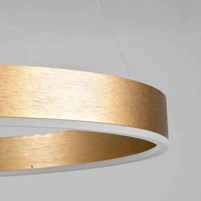 Κρεμαστό φωτιστικό οροφής LED kelvo® VENOM 120W 12000lm 120° AC 220-240V IP20 ρυθμιζόμενο λευκό CCT με χειριστήριο από 2700K έως 6000K ντιμμαριζόμενο χρυσό πλατίνα 80x80x80cm KLV-101-0201