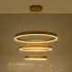 Κρεμαστό φωτιστικό οροφής LED kelvo® VENOM 120W 12000lm 120° AC 220-240V IP20 ρυθμιζόμενο λευκό CCT με χειριστήριο από 2700K έως 6000K ντιμμαριζόμενο χρυσό πλατίνα 80x80x80cm KLV-101-0201