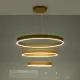 Κρεμαστό φωτιστικό οροφής LED kelvo® VENOM 120W 12000lm 120° AC 220-240V IP20 ρυθμιζόμενο λευκό CCT με χειριστήριο από 2700K έως 6000K ντιμμαριζόμενο χρυσό πλατίνα 80x80x80cm KLV-101-0201