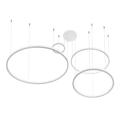 Κρεμαστό φωτιστικό οροφής LED kelvo® VENOM 150W 15000lm 120° AC 220-240V IP20 ρυθμιζόμενο λευκό CCT με χειριστήριο από 2700K έως 6000K ντιμαριζόμενο λευκό ματ 150x90x60cm