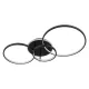 Φωτιστικό οροφής kelvo® NEMESIS LED 98W 9800lm 360° AC 220-240V IP20 ρυθμιζόμενο Λευκό CCT με χειριστήριο από 2700K έως 6000K dimmable μαύρο ματ 89x60x19cm