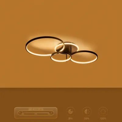 Φωτιστικό οροφής kelvo® NEMESIS LED 98W 9800lm 360° AC 220-240V IP20 ρυθμιζόμενο Λευκό CCT με χειριστήριο από 2700K έως 6000K dimmable μαύρο ματ 89x60x19cm