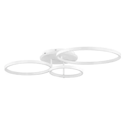 Φωτιστικό οροφής kelvo® NEMESIS LED 98W 9800lm 360° AC 220-240V IP20 ρυθμιζόμενο λευκό CCT με χειριστήριο 2700K έως 6000K dimmable λευκό ματ 89x60x19cm