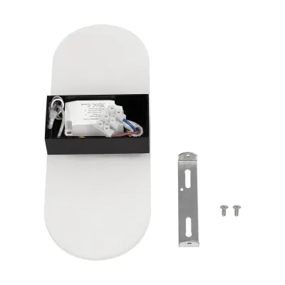 GLOBOSTAR® RARE 61337 Μοντέρνο Φωτιστικό Τοίχου - Απλίκα LED 5W 600lm 180° AC 220-240V IP20 Ρυθμιζόμενο Λευκό CCT με On/Off 2700K/4500K/6000K - Lumileds SMD Chip - Μαύρο Ματ - Μ10 x Π5 x Υ27.5cm - 3 Χρόνια Εγγύηση