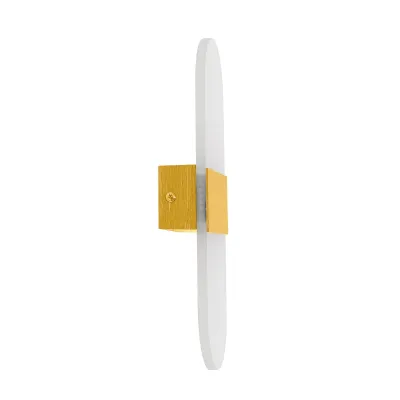 GLOBOSTAR® RARE 61338 Μοντέρνο Φωτιστικό Τοίχου - Απλίκα LED 5W 600lm 180° AC 220-240V IP20 Ρυθμιζόμενο Λευκό CCT με On/Off 2700K/4500K/6000K - Lumileds SMD Chip - Χρυσό Βούρτσας - Μ10 x Π5 x Υ27.5cm - 3 Χρόνια Εγγύηση