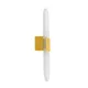 GLOBOSTAR® RARE 61338 Μοντέρνο Φωτιστικό Τοίχου - Απλίκα LED 5W 600lm 180° AC 220-240V IP20 Ρυθμιζόμενο Λευκό CCT με On/Off 2700K/4500K/6000K - Lumileds SMD Chip - Χρυσό Βούρτσας - Μ10 x Π5 x Υ27.5cm - 3 Χρόνια Εγγύηση