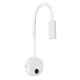 GLOBOSTAR® GOOSE 61688 Μοντέρνο Φωτιστικό Τοίχου - Απλίκα Ξενοδοχείου Reading Light LED 3W 300lm 36° AC 220-240V IP20 Θερμό Λευκό 2700K - CREE XPE Chip & TÜV SÜD Driver - Λευκό Ματ - Μ6.5 x Π15 x Υ24.5cm - 3 Χρόνια Εγγύηση