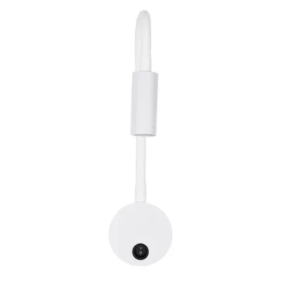 GLOBOSTAR® GOOSE 61688 Μοντέρνο Φωτιστικό Τοίχου - Απλίκα Ξενοδοχείου Reading Light LED 3W 300lm 36° AC 220-240V IP20 Θερμό Λευκό 2700K - CREE XPE Chip & TÜV SÜD Driver - Λευκό Ματ - Μ6.5 x Π15 x Υ24.5cm - 3 Χρόνια Εγγύηση
