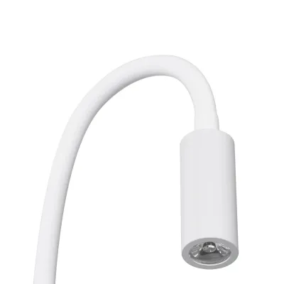 GLOBOSTAR® GOOSE 61688 Μοντέρνο Φωτιστικό Τοίχου - Απλίκα Ξενοδοχείου Reading Light LED 3W 300lm 36° AC 220-240V IP20 Θερμό Λευκό 2700K - CREE XPE Chip & TÜV SÜD Driver - Λευκό Ματ - Μ6.5 x Π15 x Υ24.5cm - 3 Χρόνια Εγγύηση