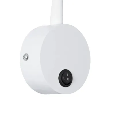 GLOBOSTAR® GOOSE 61688 Μοντέρνο Φωτιστικό Τοίχου - Απλίκα Ξενοδοχείου Reading Light LED 3W 300lm 36° AC 220-240V IP20 Θερμό Λευκό 2700K - CREE XPE Chip & TÜV SÜD Driver - Λευκό Ματ - Μ6.5 x Π15 x Υ24.5cm - 3 Χρόνια Εγγύηση