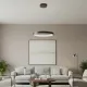 Κρεμαστό φωτιστικό οροφής LED kelvo® NEMESIS 45W 4500lm 180° AC 220-240V IP20 ρυθμιζόμενο λευκό φως CCT με χειριστήριο από 2700K έως 6000K ντιμμαριζόμενο μαύρο ματ 60x60x4cm