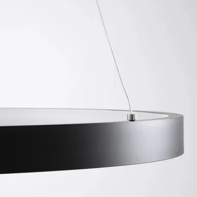 Κρεμαστό φωτιστικό οροφής LED kelvo® NEMESIS 45W 4500lm 180° AC 220-240V IP20 ρυθμιζόμενο λευκό φως CCT με χειριστήριο από 2700K έως 6000K ντιμμαριζόμενο μαύρο ματ 60x60x4cm