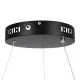 Κρεμαστό φωτιστικό οροφής LED kelvo® NEMESIS 45W 4500lm 180° AC 220-240V IP20 ρυθμιζόμενο λευκό φως CCT με χειριστήριο από 2700K έως 6000K ντιμμαριζόμενο μαύρο ματ 60x60x4cm