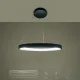 Κρεμαστό φωτιστικό οροφής LED kelvo® NEMESIS 45W 4500lm 180° AC 220-240V IP20 ρυθμιζόμενο λευκό φως CCT με χειριστήριο από 2700K έως 6000K ντιμμαριζόμενο μαύρο ματ 60x60x4cm