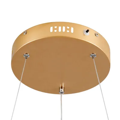 Κρεμαστό φωτιστικό οροφής LED kelvo® NEMESIS 45W 4500lm 180° AC 220-240V IP20 ρυθμιζόμενο λευκό CCT με χειριστήριο από 2700K έως 6000K ντιμαριζόμενο χρυσό πλατίνα 60x60x4cm KLV-101-0210