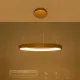 Κρεμαστό φωτιστικό οροφής LED kelvo® NEMESIS 45W 4500lm 180° AC 220-240V IP20 ρυθμιζόμενο λευκό CCT με χειριστήριο από 2700K έως 6000K ντιμαριζόμενο χρυσό πλατίνα 60x60x4cm KLV-101-0210