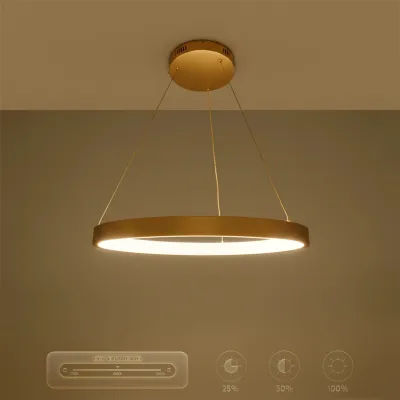 Κρεμαστό φωτιστικό οροφής LED kelvo® NEMESIS 45W 4500lm 180° AC 220-240V IP20 ρυθμιζόμενο λευκό CCT με χειριστήριο από 2700K έως 6000K ντιμαριζόμενο χρυσό πλατίνα 60x60x4cm KLV-101-0210