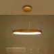 Κρεμαστό φωτιστικό οροφής LED kelvo® NEMESIS 45W 4500lm 180° AC 220-240V IP20 ρυθμιζόμενο λευκό CCT με χειριστήριο από 2700K έως 6000K ντιμαριζόμενο χρυσό πλατίνα 60x60x4cm KLV-101-0210