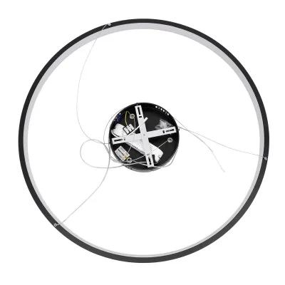 Κρεμαστό φωτιστικό οροφής LED kelvo® NEMESIS 67W 6700lm 180° AC 220-240V IP20 ρυθμιζόμενο λευκό CCT με χειριστήριο από 2700K έως 6000K ντιμμαριζόμενο μαύρο ματ 80x80x4cm