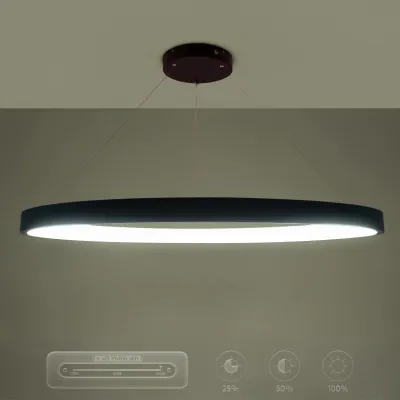 Κρεμαστό φωτιστικό οροφής LED kelvo® NEMESIS 67W 6700lm 180° AC 220-240V IP20 ρυθμιζόμενο λευκό CCT με χειριστήριο από 2700K έως 6000K ντιμμαριζόμενο μαύρο ματ 80x80x4cm
