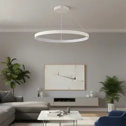 Κρεμαστό φωτιστικό οροφής LED kelvo® NEMESIS 75W 7500lm 180° AC 220-240V IP20 ρυθμιζόμενο λευκό CCT με χειριστήριο από 2700K έως 6000K ντιμαριζόμενο λευκό ματ 100x100x4cm