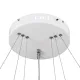 Κρεμαστό φωτιστικό οροφής LED kelvo® NEMESIS 100W 10000lm 180° AC 220-240V IP20 ρυθμιζόμενο λευκό CCT με χειριστήριο από 2700K έως 6000K ντιμμαριζόμενο λευκό ματ 60x60x60cm KLV-101-0218
