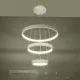 Κρεμαστό φωτιστικό οροφής LED kelvo® NEMESIS 100W 10000lm 180° AC 220-240V IP20 ρυθμιζόμενο λευκό CCT με χειριστήριο από 2700K έως 6000K ντιμμαριζόμενο λευκό ματ 60x60x60cm KLV-101-0218