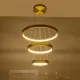 Κρεμαστό φωτιστικό οροφής LED kelvo® NEMESIS 100W 10000lm 180° AC 220-240V IP20 ρυθμιζόμενο λευκό CCT με χειριστήριο από 2700K έως 6000K ντιμμαριζόμενο χρυσό πλατίνα 60x60x60cm
