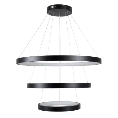 Κρεμαστό φωτιστικό οροφής LED kelvo® NEMESIS 120W 12000lm 180° AC 220-240V IP20 ρυθμιζόμενο λευκό CCT με χειριστήριο από 2700K έως 6000K ντιμμαριζόμενο μαύρο ματ 80x80x80cm KLV-101-0220